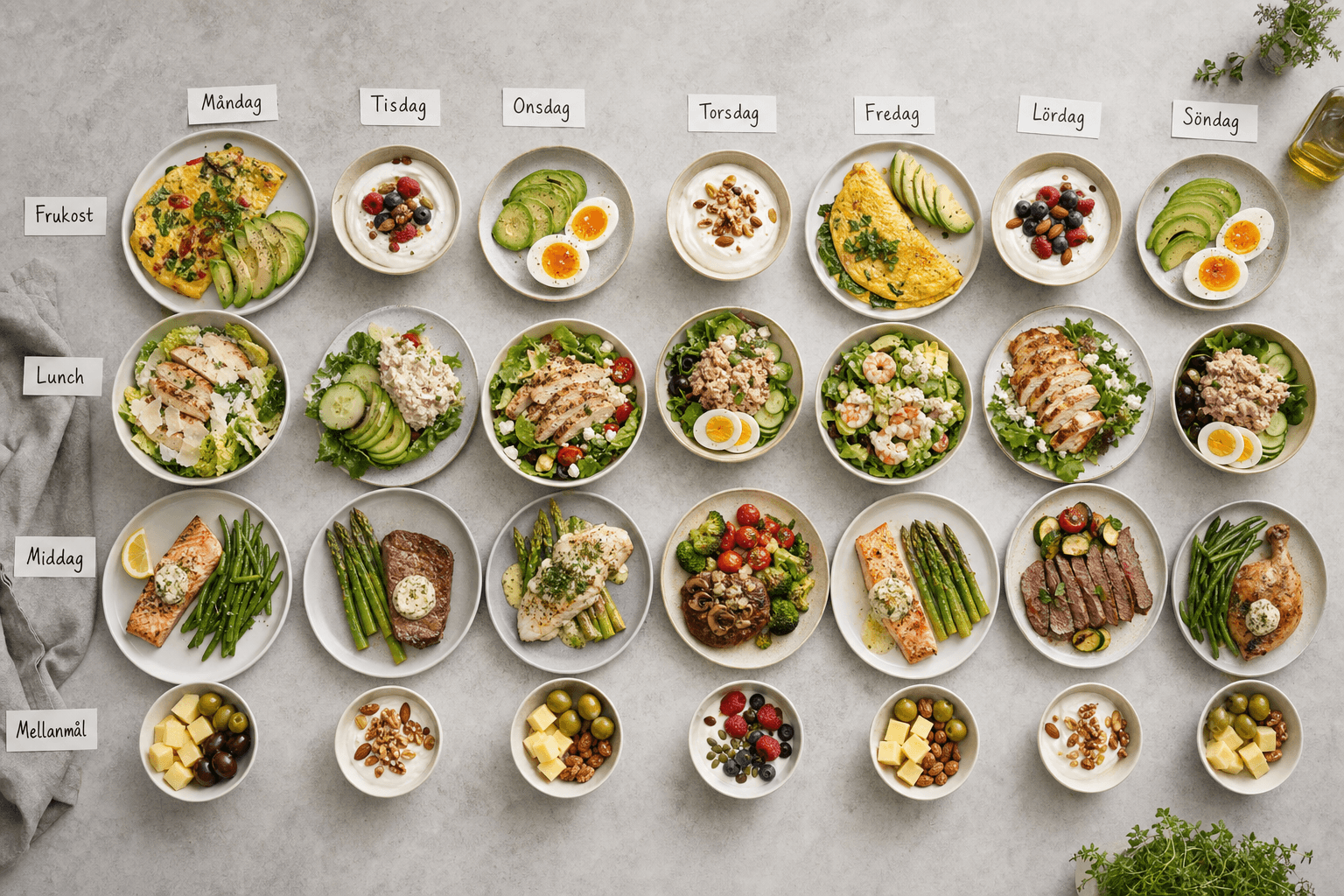 Low-carb meal plan