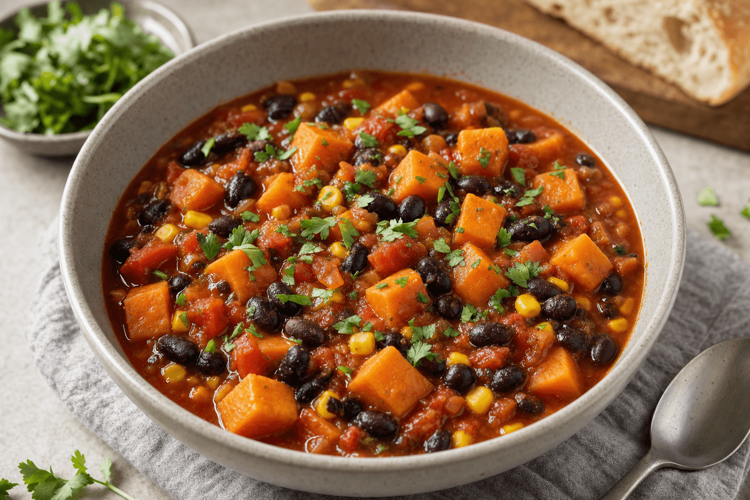 Black Bean and Sweet Potato Chili