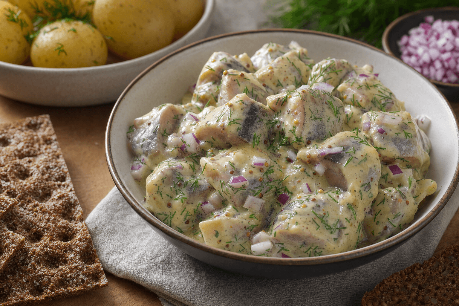 Swedish Mustard-Pickled Herring